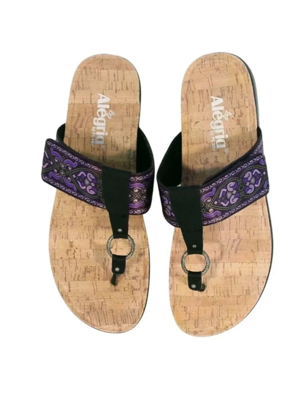 ALEGRIA Moxi $90 Purple Free Spirit Crow Comfort Thong Sandals 41/10.5-11 - Picture 2 of 6